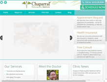 Tablet Screenshot of chaparralnatmed.com